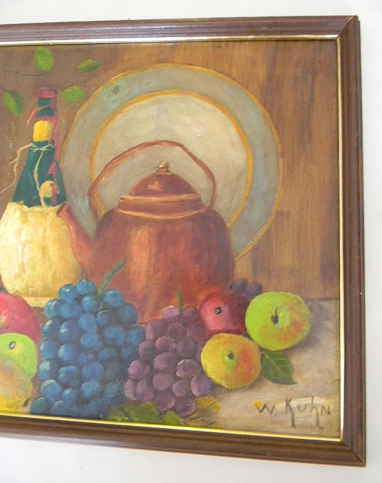 Still Life Oil painting by Artist W Kuhn Still Life Oil painting by Artist W Kuhn