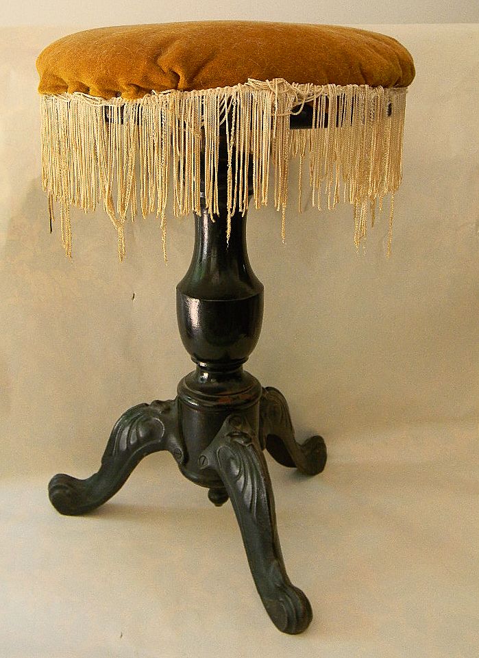 Victorian Piano Stool with Cast Iron Legs Victorian Piano Stool with Cast Iron Legs