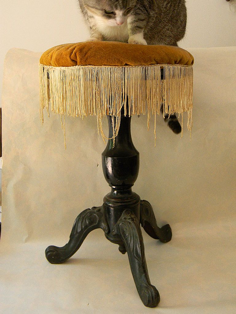 Victorian Piano Stool with Cast Iron Legs Victorian Piano Stool with Cast Iron Legs