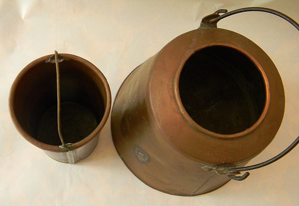 Hand Forged Copper Pail with Insert Hand Forged Copper Pail with Insert