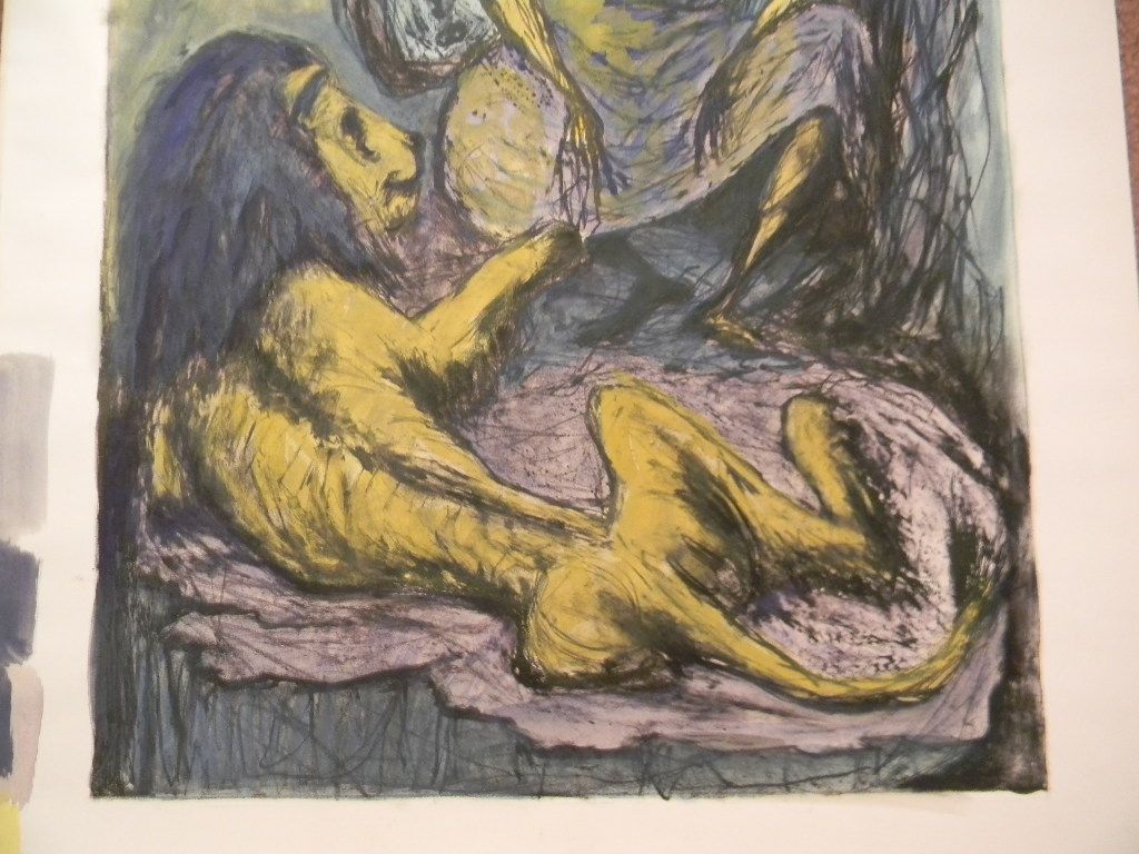 Benton Murdoch Spruance (1904-1967) . listed artist . St Jerome Print Benton Murdoch Spruance (1904-1967) . listed artist . St Jerome Print