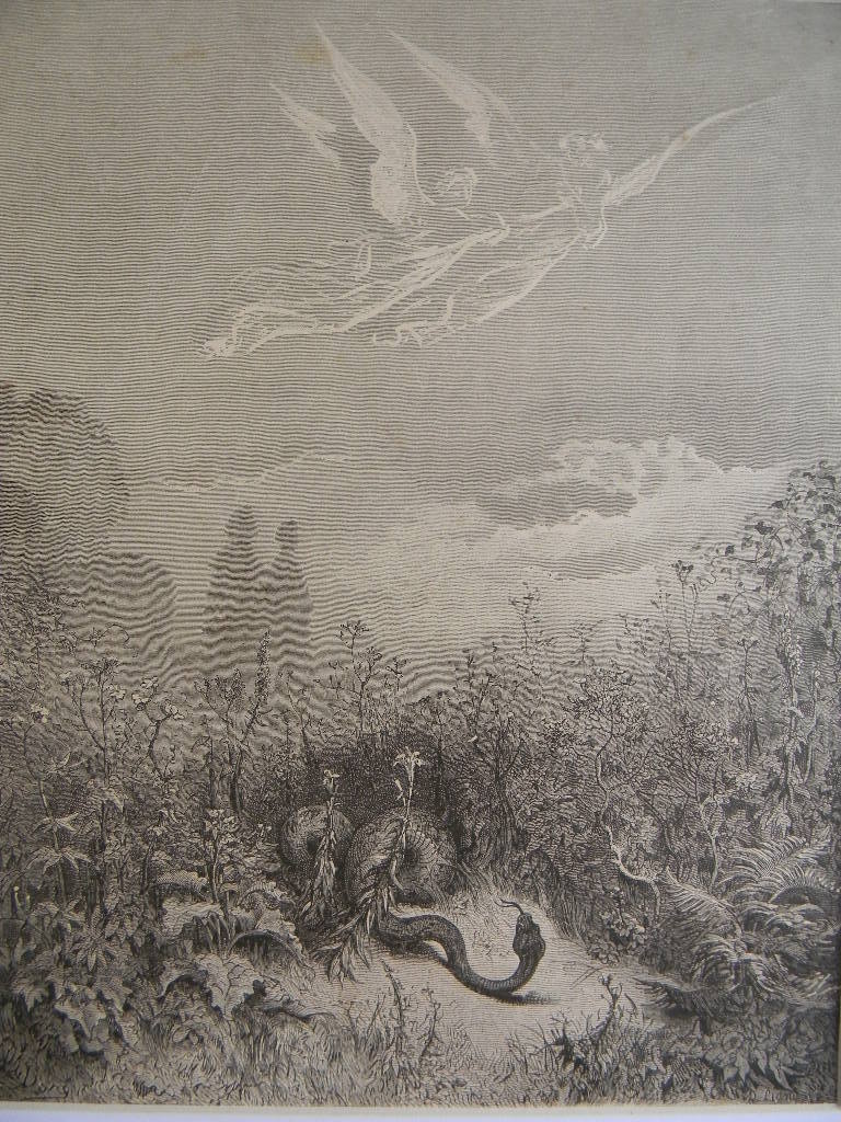 Gustave Dore (1832-1883) Engraving from "Purgatory & Paradise" by Dante . Gustave Dore (1832-1883) Engraving from "Purgatory & Paradise" by Dante .