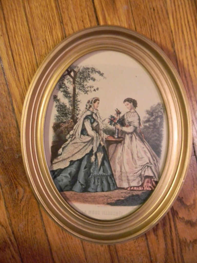Pair of Victorian Fashion Prints Framed 11" x 13" Pair of Victorian Fashion Prints Framed 11" x 13"