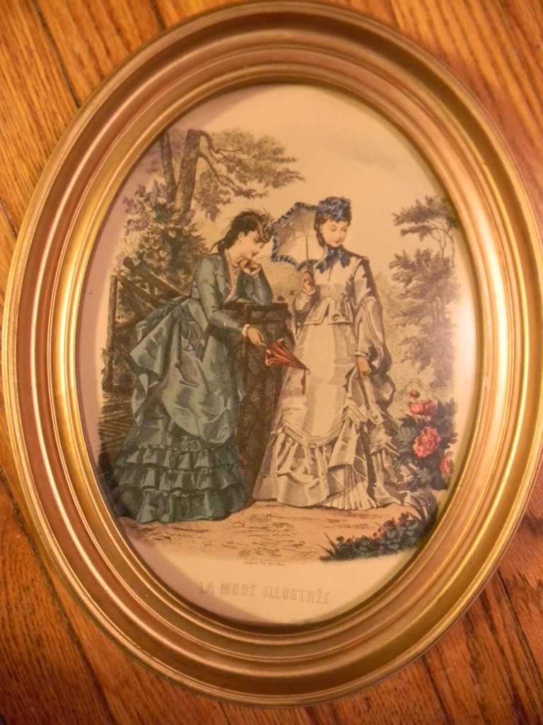 Pair of Victorian Fashion Prints Framed 11" x 13" Pair of Victorian Fashion Prints Framed 11" x 13"