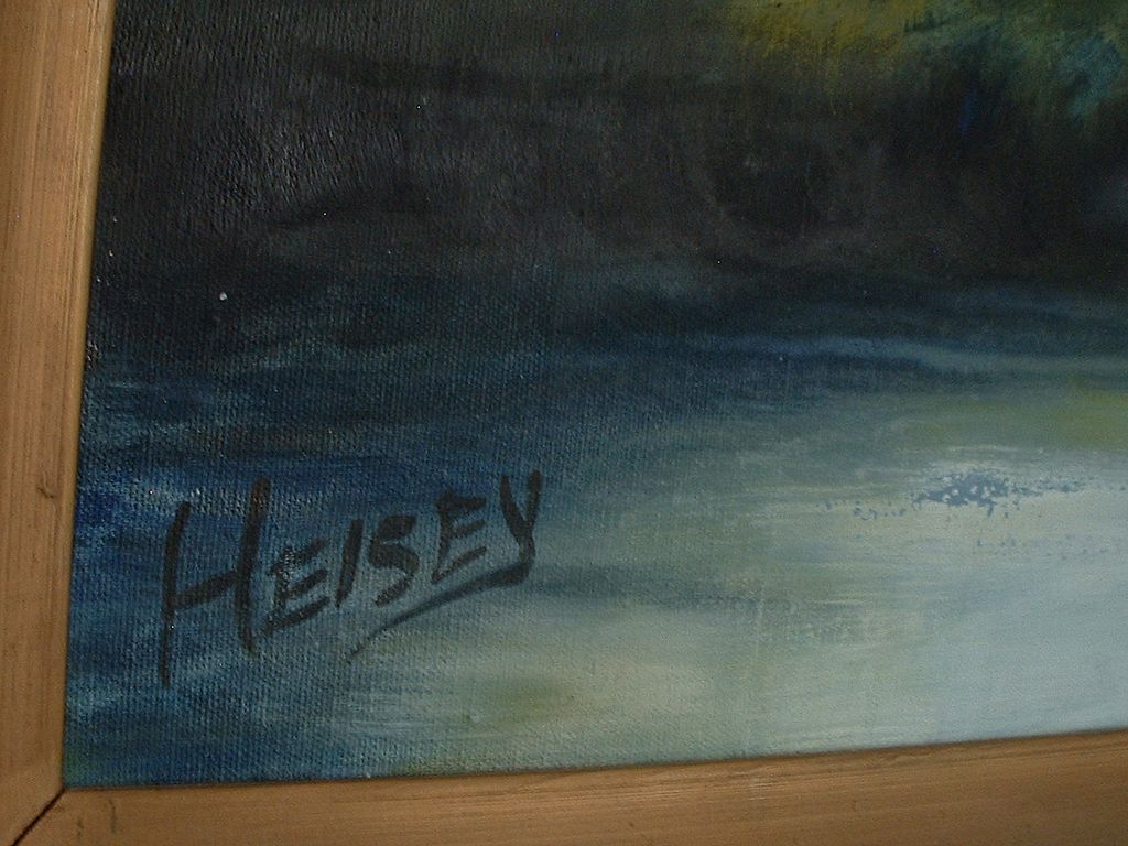 Heisey . Large Oil Painting on Canvas Heisey . Large Oil Painting on Canvas