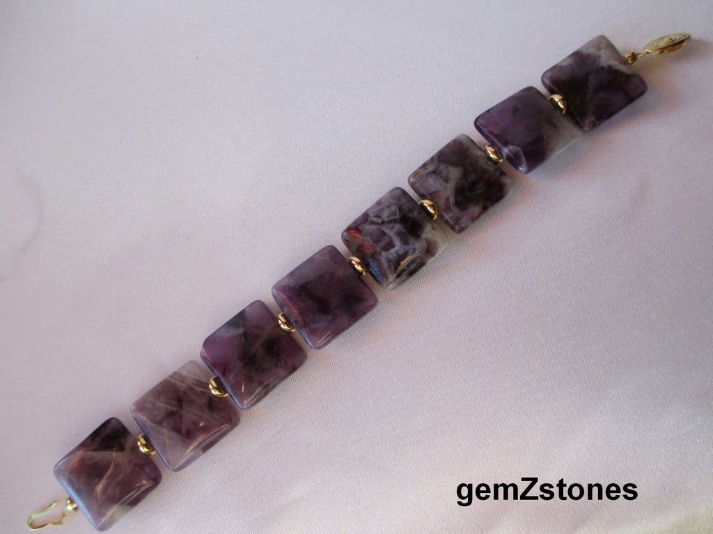 Pretty Chevron Amethyst Single Strand Bracelet Pretty Chevron Amethyst Single Strand Bracelet