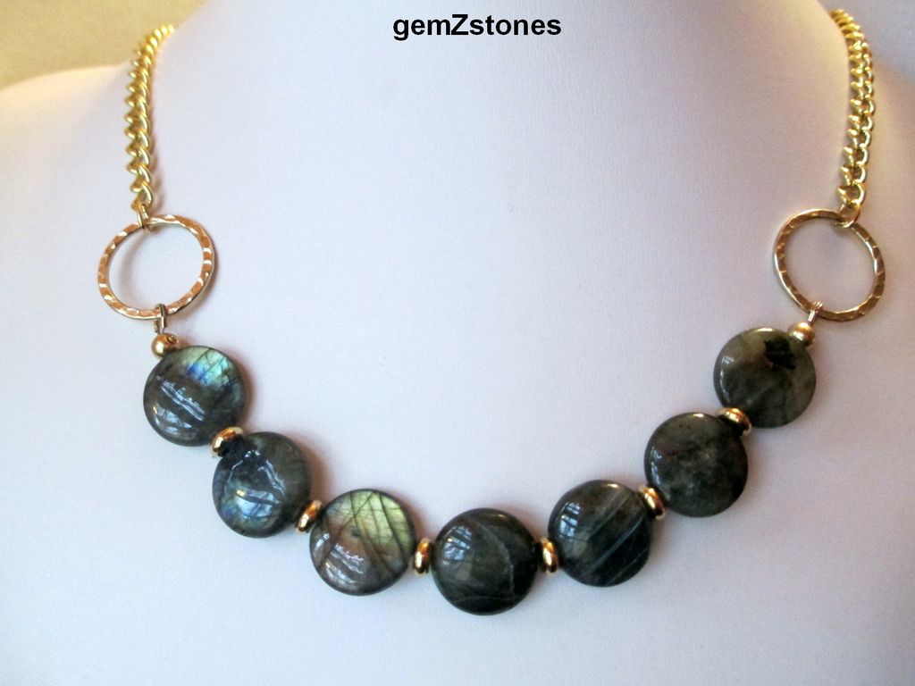 Beautiful Grade A Labradorite Single Single Strand Necklace Beautiful Grade A Labradorite Single Single Strand Necklace