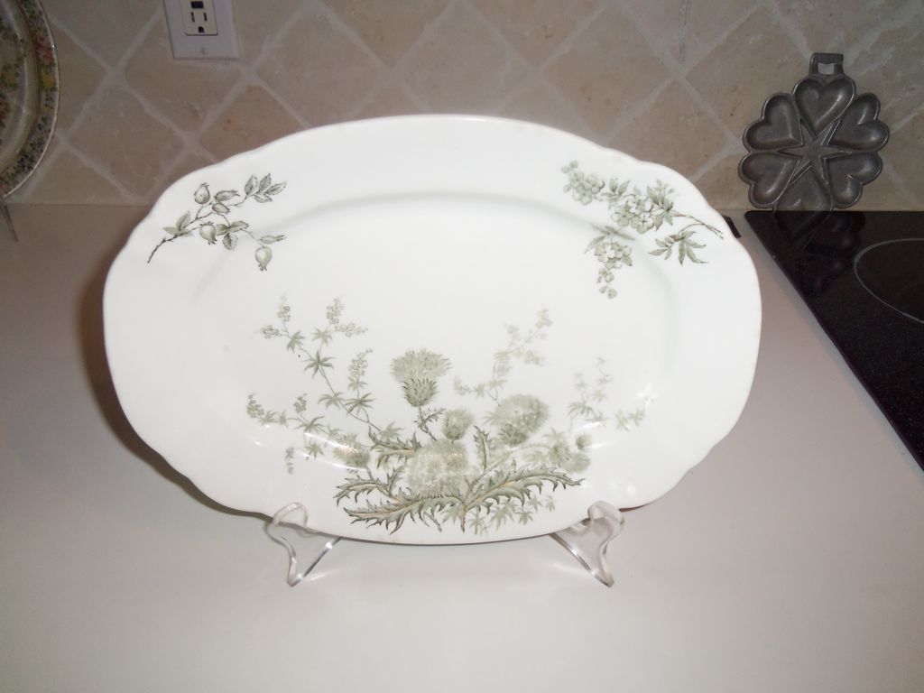 POrcelaine De Terre John Edwards Thistle Platter John Edwards England POrcelaine De Terre John Edwards Thistle Platter John Edwards England