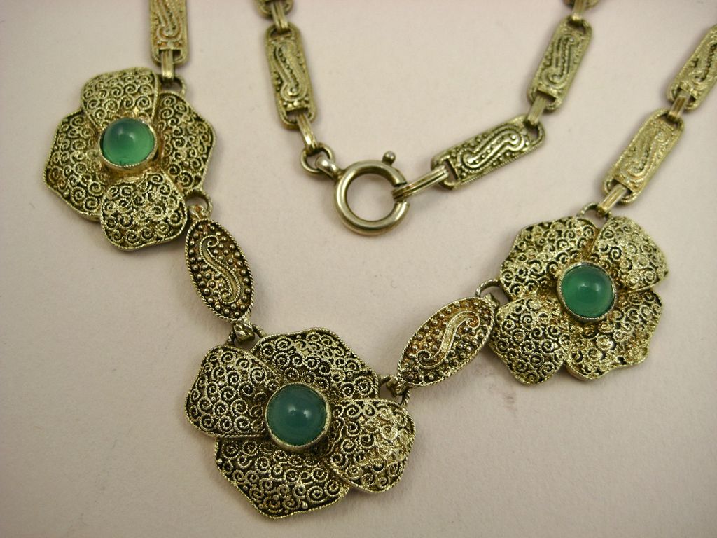 Rare Theodor Fahrner Jugendstil Necklace ~ c1950s Rare Theodor Fahrner Jugendstil Necklace ~ c1950s