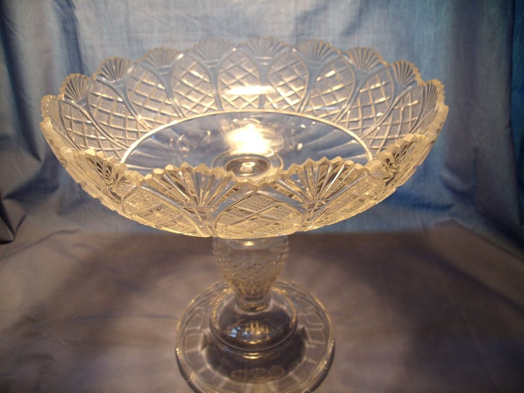 High Standard English Cut Glass Comport High Standard English Cut Glass Comport