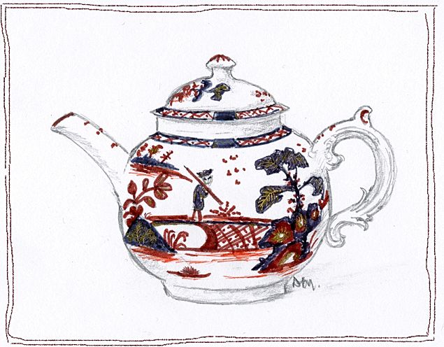 Antique Vauxhall Tea Pot Artist-Collector Postcards Pack 10 Antique Vauxhall Tea Pot Artist-Collector Postcards Pack 10