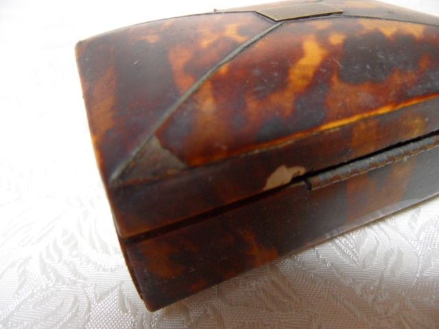 Antique Miniature Faux Tortoise Shell Trinket or Ring Box Antique Miniature Faux Tortoise Shell Trinket or Ring Box