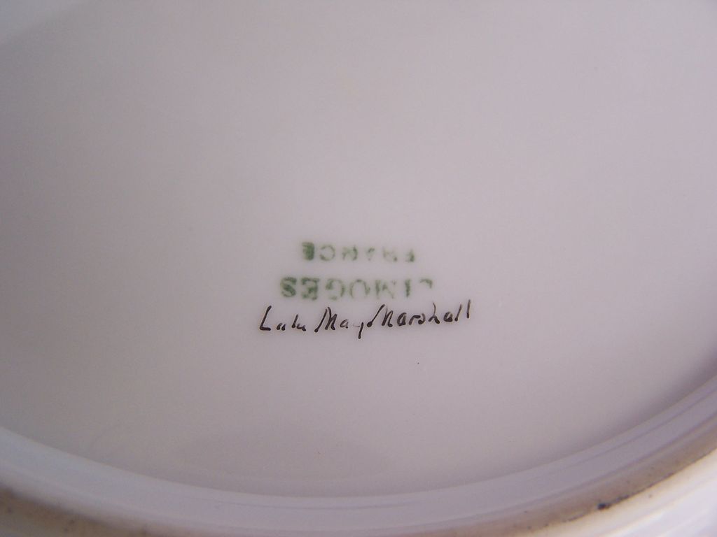 Limoges Art Nouveau Plate Signed by the Artist Limoges Art Nouveau Plate Signed by the Artist
