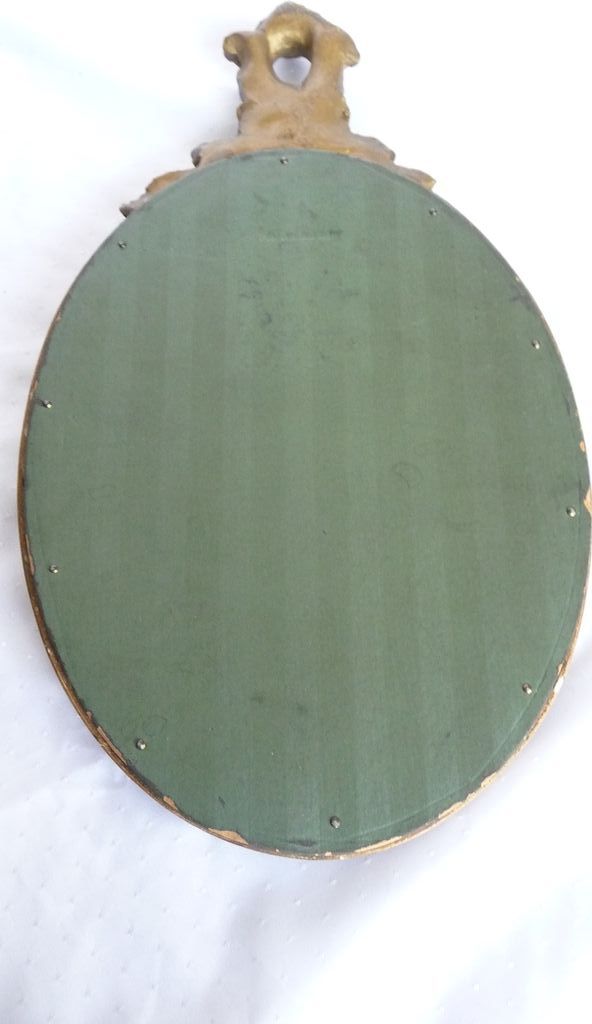 Elegant Vintage Gold Guild Dresser or Accent Mirror~Lovely Applied Roses Elegant Vintage Gold Guild Dresser or Accent Mirror~Lovely Applied Roses