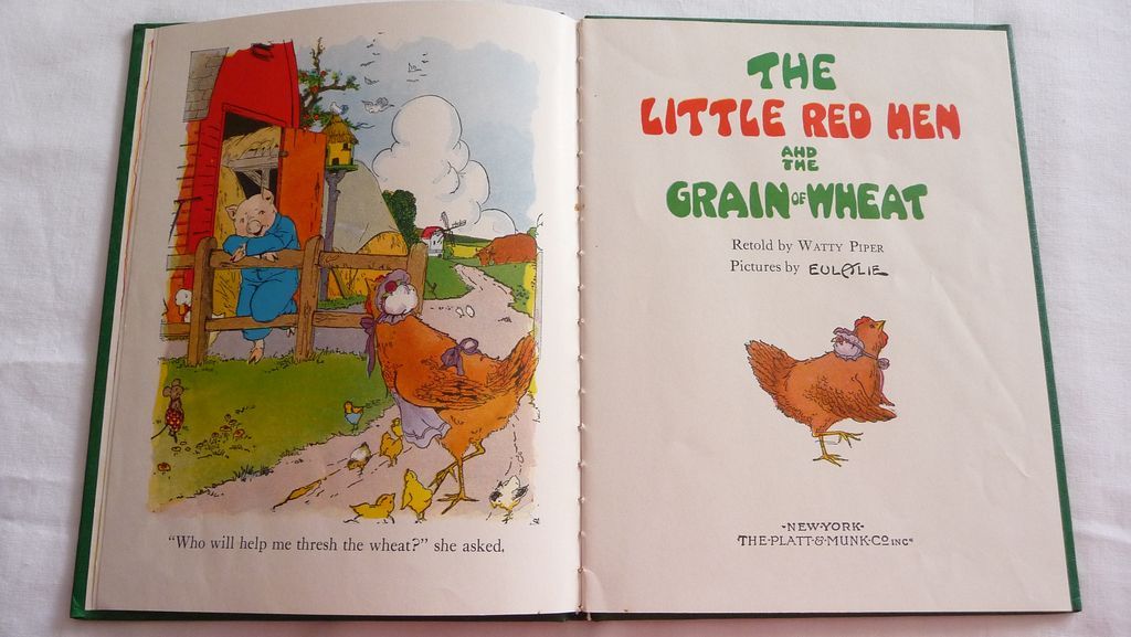 1927 "The LIttle Red Hen & The Grain Of Wheat" by Watty Piper~Excellent 1927 "The LIttle Red Hen & The Grain Of Wheat" by Watty Piper~Excellent