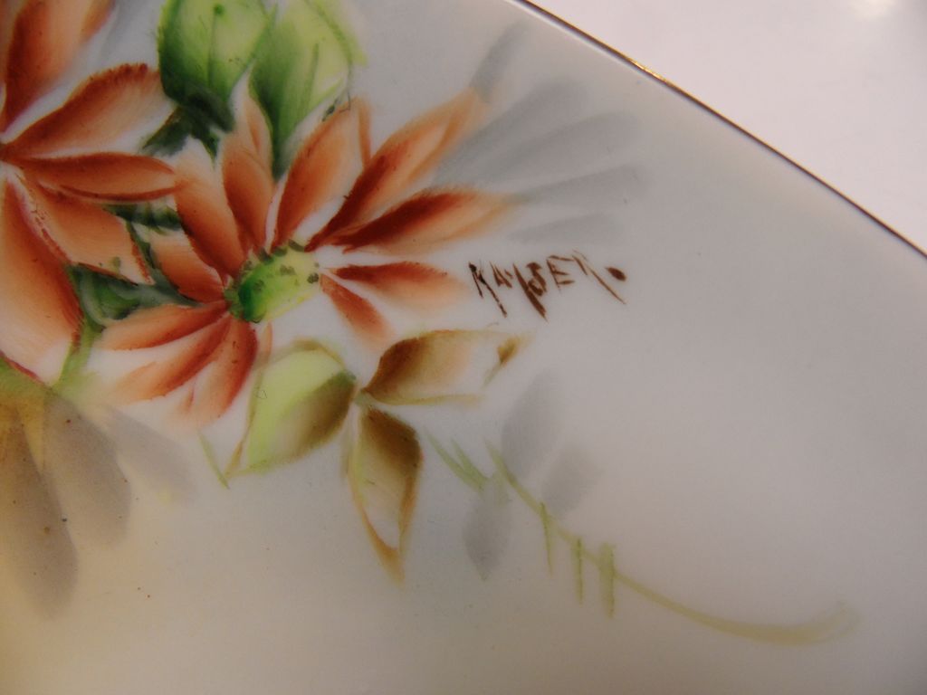 50% OFF Vintage Signed Bavaria Bon Bon Dish-Orange Daisies 50% OFF Vintage Signed Bavaria Bon Bon Dish-Orange Daisies