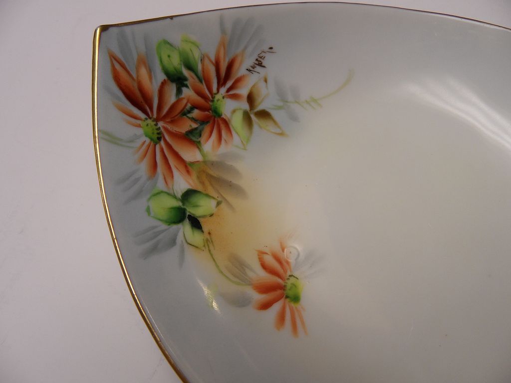 50% OFF Vintage Signed Bavaria Bon Bon Dish-Orange Daisies 50% OFF Vintage Signed Bavaria Bon Bon Dish-Orange Daisies