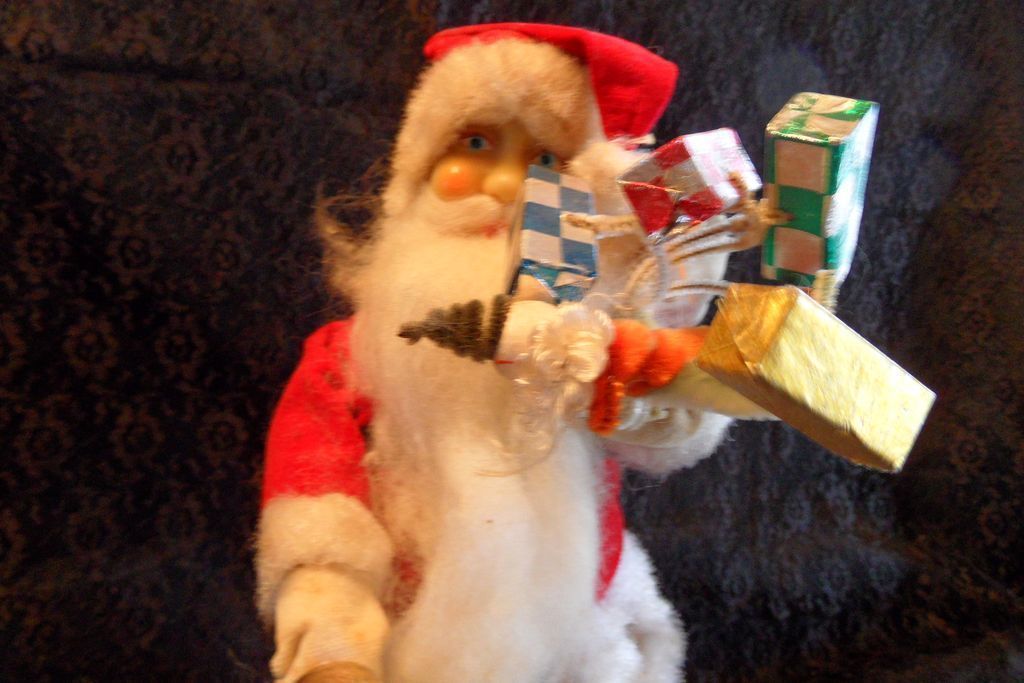 50 % OFF RARE 1950's Large Tin 14" Santa on Globe/World Battery Op Toy, Japan 50 % OFF RARE 1950's Large Tin 14" Santa on Globe/World Battery Op Toy, Japan