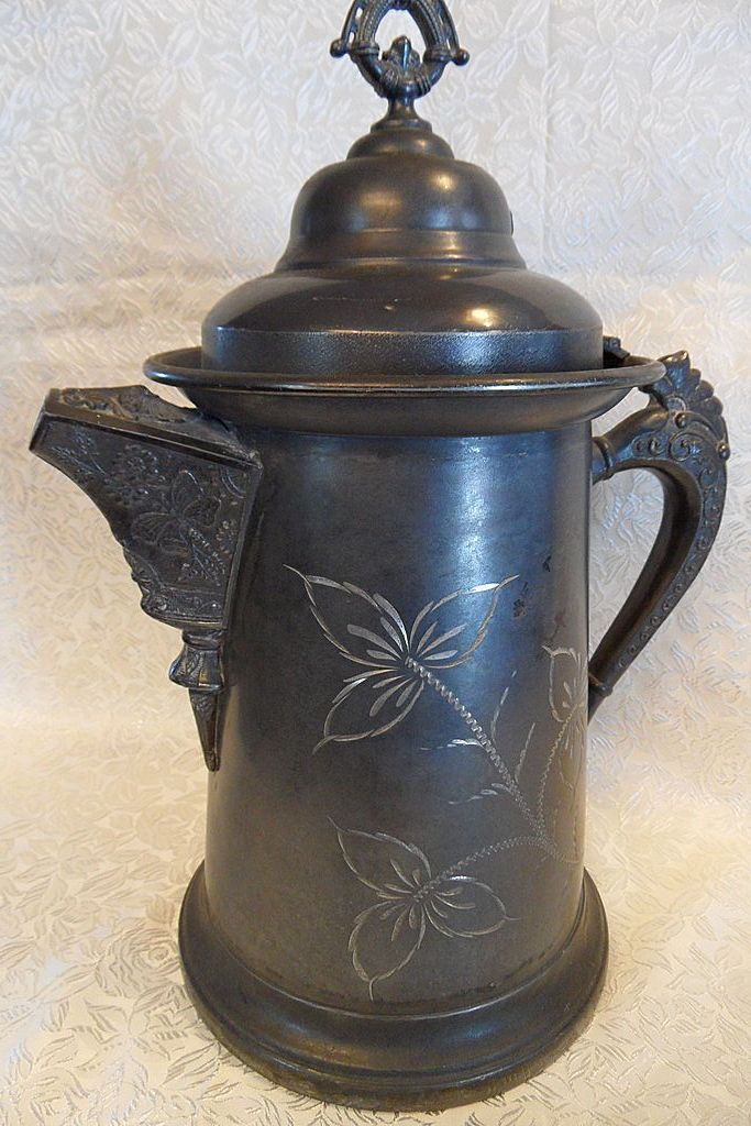 Antique Victorian Coffee Pot-Quadruple~Extra Large & Very Elegantly Decorated Antique Victorian Coffee Pot-Quadruple~Extra Large & Very Elegantly Decorated