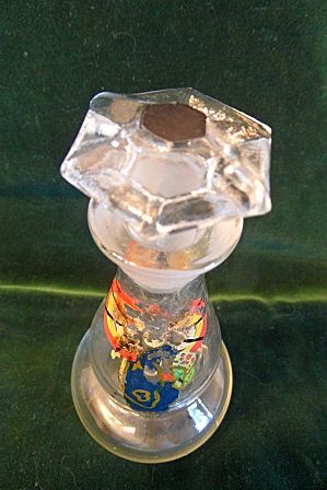 Vintage Glass Perfume Dauber Bottle with Painting Vintage Glass Perfume Dauber Bottle with Painting