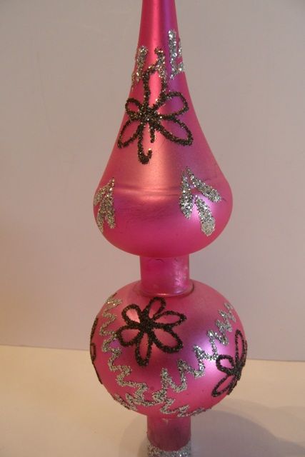 Vintage Hot Pink 13" Mercury Glass Tree Topper~S.S. Kresge Co.-Bavaria Vintage Hot Pink 13" Mercury Glass Tree Topper~S.S. Kresge Co.-Bavaria