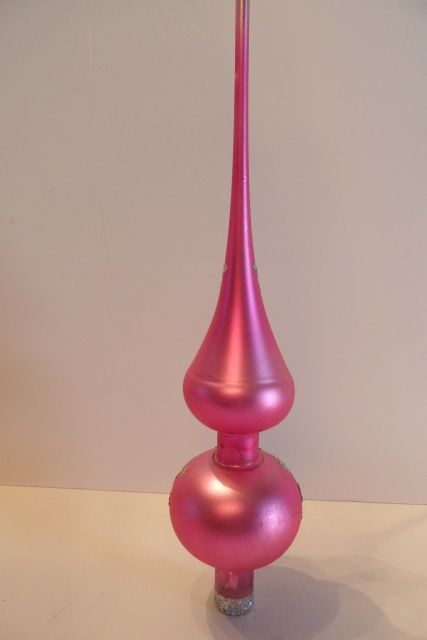 Vintage Hot Pink 13" Mercury Glass Tree Topper~S.S. Kresge Co.-Bavaria Vintage Hot Pink 13" Mercury Glass Tree Topper~S.S. Kresge Co.-Bavaria