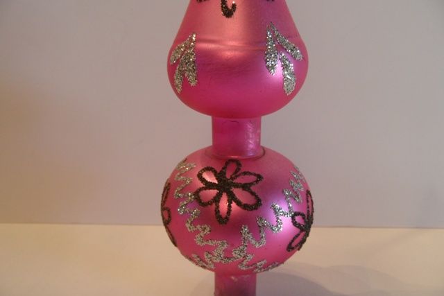 Vintage Hot Pink 13" Mercury Glass Tree Topper~S.S. Kresge Co.-Bavaria Vintage Hot Pink 13" Mercury Glass Tree Topper~S.S. Kresge Co.-Bavaria