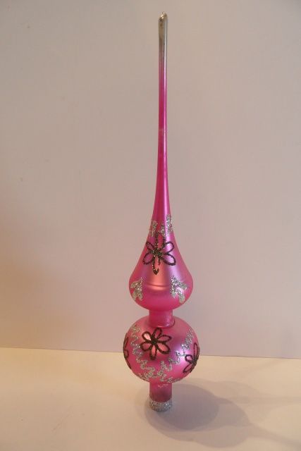 Vintage Hot Pink 13" Mercury Glass Tree Topper~S.S. Kresge Co.-Bavaria Vintage Hot Pink 13" Mercury Glass Tree Topper~S.S. Kresge Co.-Bavaria