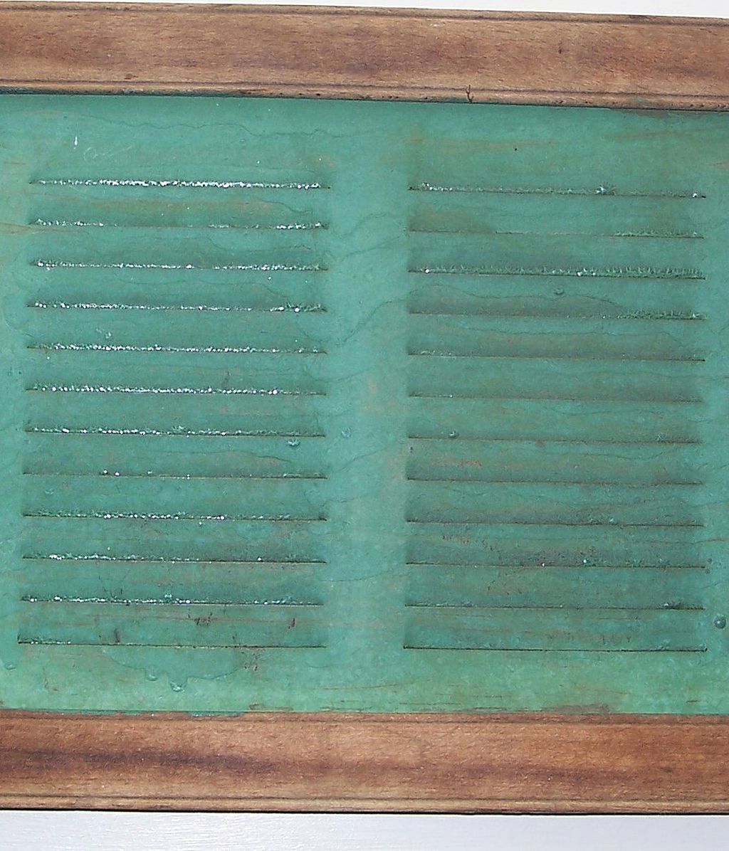 Primitive Window Screen in Green Paint Primitive Window Screen in Green Paint