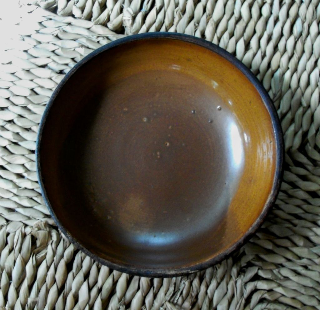Antique Redware Glaze Plate - 7 1/2" Antique Redware Glaze Plate - 7 1/2"