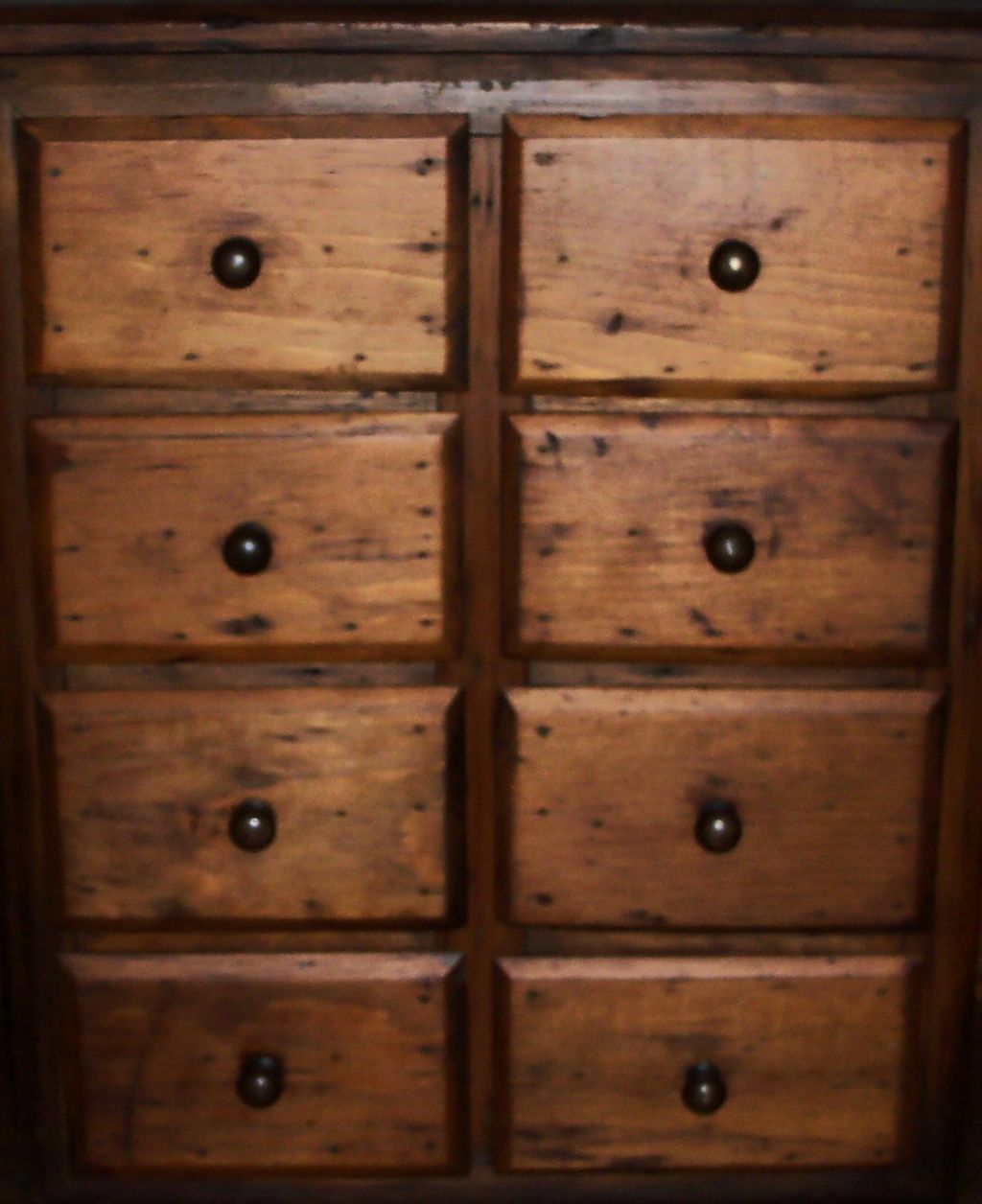 Antique Primitive Spice Chest - Eight Drawers Antique Primitive Spice Chest - Eight Drawers