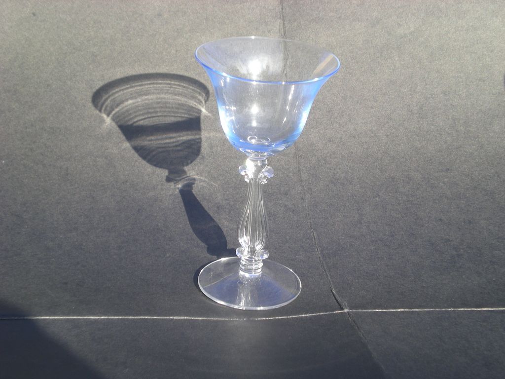 Cambridge Pretty Blue Elegant Depression "Stradivari" Glass Cambridge Pretty Blue Elegant Depression "Stradivari" Glass