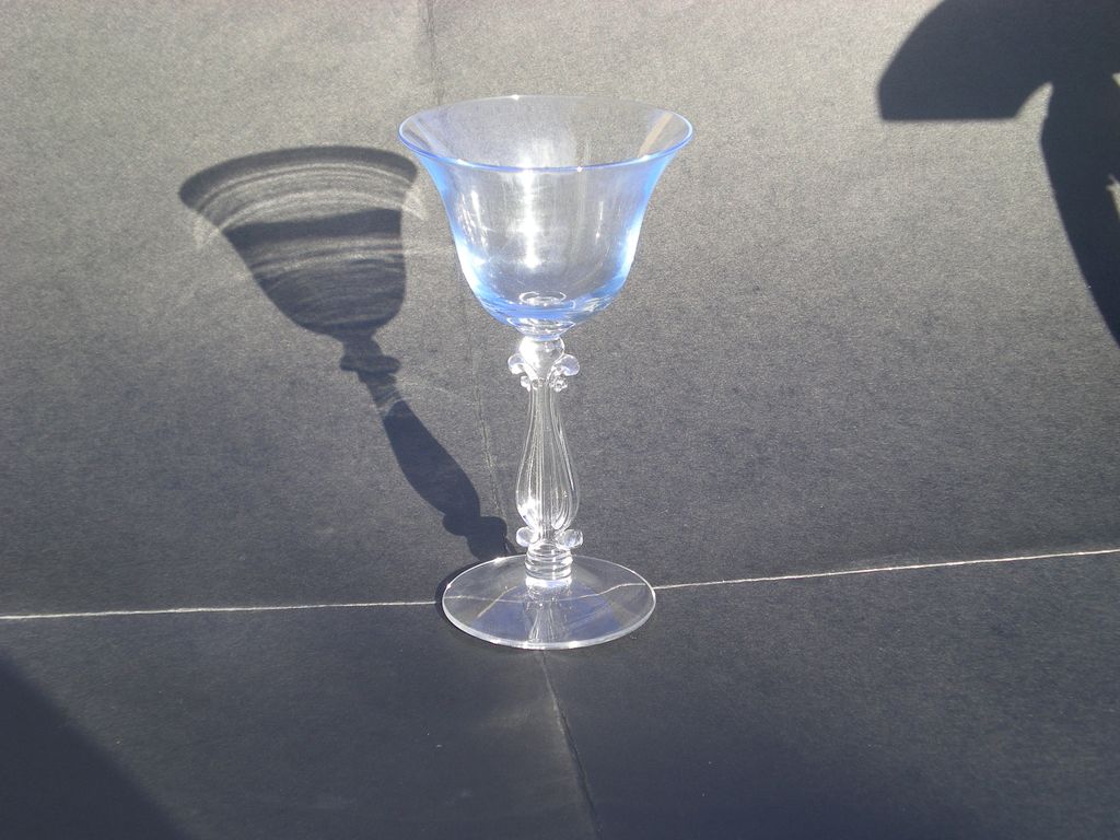 Cambridge Pretty Blue Elegant Depression "Stradivari" Glass Cambridge Pretty Blue Elegant Depression "Stradivari" Glass