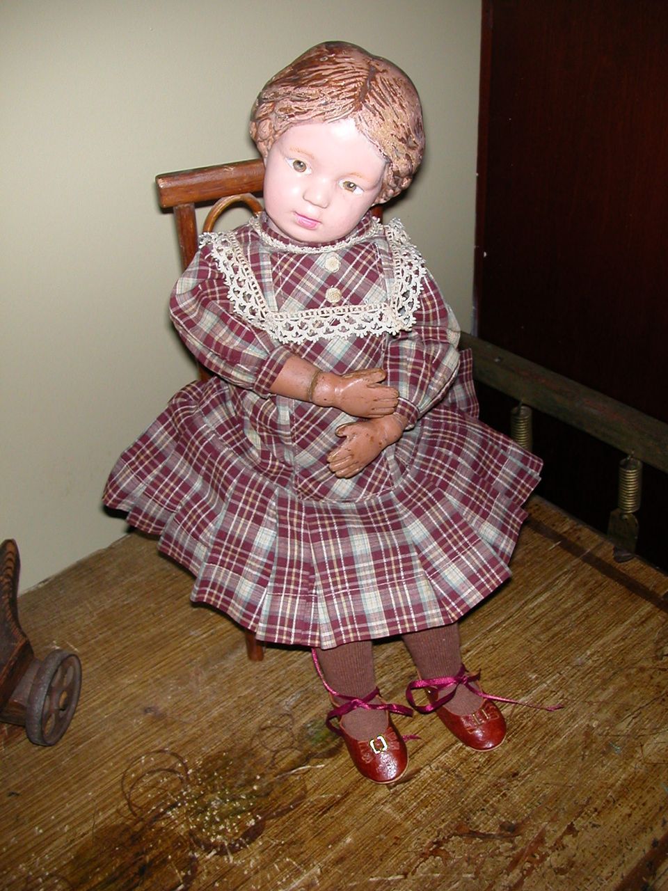 Schoenhut Carved Hair With Bow Character Model 102 16 inches Schoenhut Carved Hair With Bow Character Model 102 16 inches