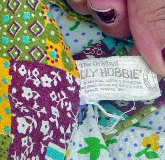 Vintage Knickerbocker Holly Hobby Patchwork Dress & Bonnet Vintage Knickerbocker Holly Hobby Patchwork Dress & Bonnet