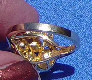 Vintage Roman Signed Faux Pearl Rhinestone Cocktail Ring Vintage Roman Signed Faux Pearl Rhinestone Cocktail Ring