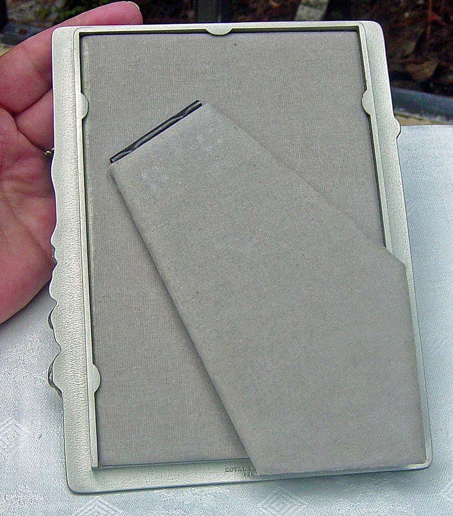 Royal Selangor Pewter Climbing Roses Picture Frame With Vintage Leap Year Postcard Royal Selangor Pewter Climbing Roses Picture Frame With Vintage Leap Year Postcard