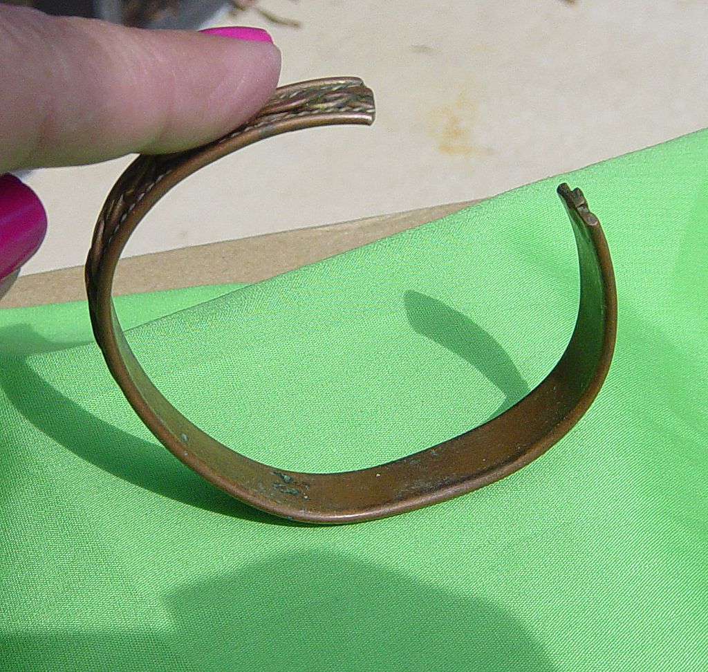Vintage Copper & Brass Rope Design Cuff Bracelet Vintage Copper & Brass Rope Design Cuff Bracelet