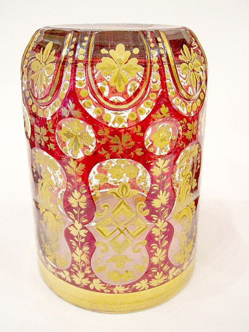 Fabulous Bohemian Ruby Red enamelled Decanter Set circa 1860 Fabulous Bohemian Ruby Red enamelled Decanter Set circa 1860