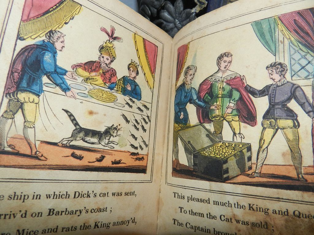 1830's Whittington and his cat Hand colored Chapbook 1830's Whittington and his cat Hand colored Chapbook