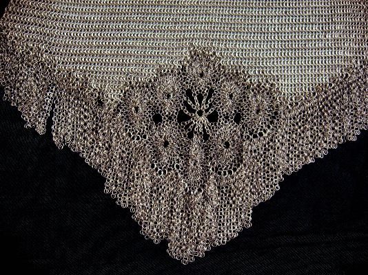 Whiting and Davis Princess Mary Fine Mesh Venetian Fringe Silvertone Whiting and Davis Princess Mary Fine Mesh Venetian Fringe Silvertone