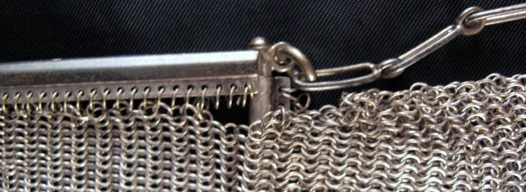 Whiting and Davis Princess Mary Fine Mesh Venetian Fringe Silvertone Whiting and Davis Princess Mary Fine Mesh Venetian Fringe Silvertone