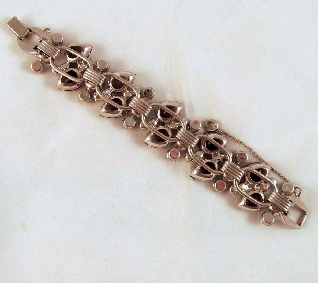 DeLizza & Elster Juliana "Black Diamond" Gray & AB Rhinestones Bracelet DeLizza & Elster Juliana "Black Diamond" Gray & AB Rhinestones Bracelet