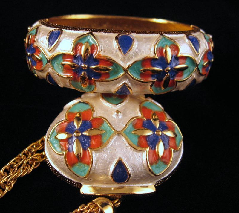 Park Lane Enameled Necklace Bracelet White Navy Orange Turquoise Park Lane Enameled Necklace Bracelet White Navy Orange Turquoise
