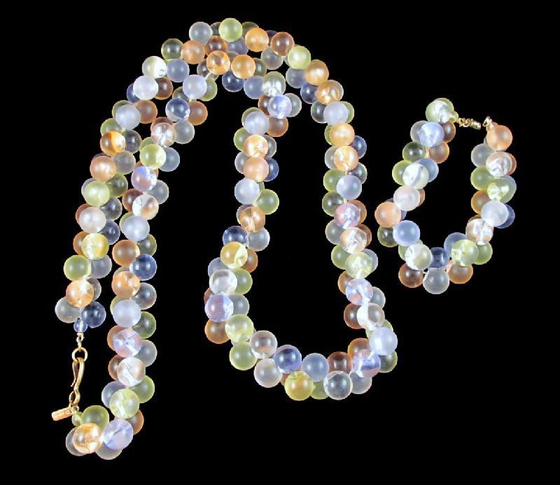 Monet "Wisteria" Pastel Bubble Necklace Bracelet Set Monet "Wisteria" Pastel Bubble Necklace Bracelet Set