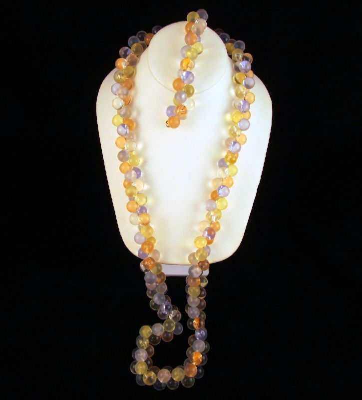 Monet "Wisteria" Pastel Bubble Necklace Bracelet Set Monet "Wisteria" Pastel Bubble Necklace Bracelet Set