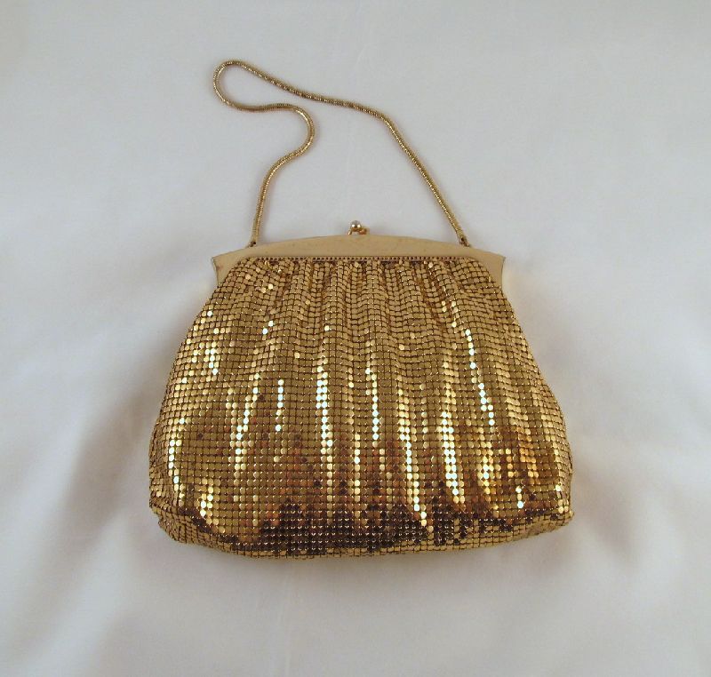 Vintage Whiting and Davis Mesh Purse Gold-tone #2893 Vintage Whiting and Davis Mesh Purse Gold-tone #2893