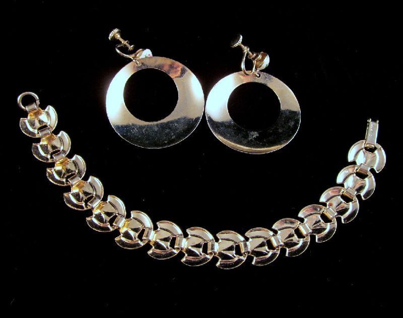 Marino Signed Cuba Souvenir Enamel Bracelet Earrings 1950s Marino Signed Cuba Souvenir Enamel Bracelet Earrings 1950s