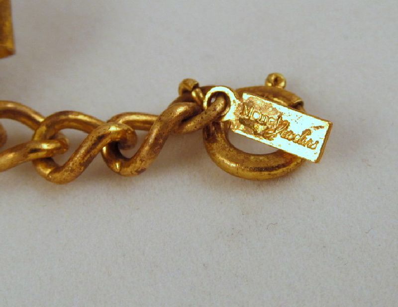 Monet Jewelers 1930s Bracelet Gold-tone Silver-tone Brass Monet Jewelers 1930s Bracelet Gold-tone Silver-tone Brass