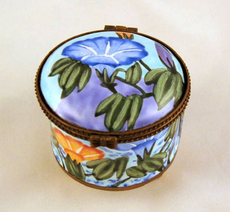 Kelvin Chen Morning Glory Stamp Holder Enamel on Copper Kelvin Chen Morning Glory Stamp Holder Enamel on Copper